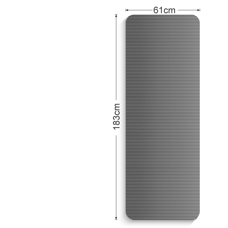 Esterilla yoga negra 183x61 cm grosor extra